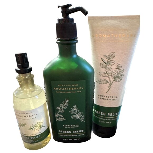 Bath & Body Works Aromatherapy Stress Relief Set  Eucalyptus & Spearmint Set NEW - Picture 1 of 1